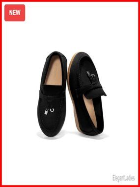 Faux Suede Mocc for Women Comfort Slip On Flats Driving Shoes